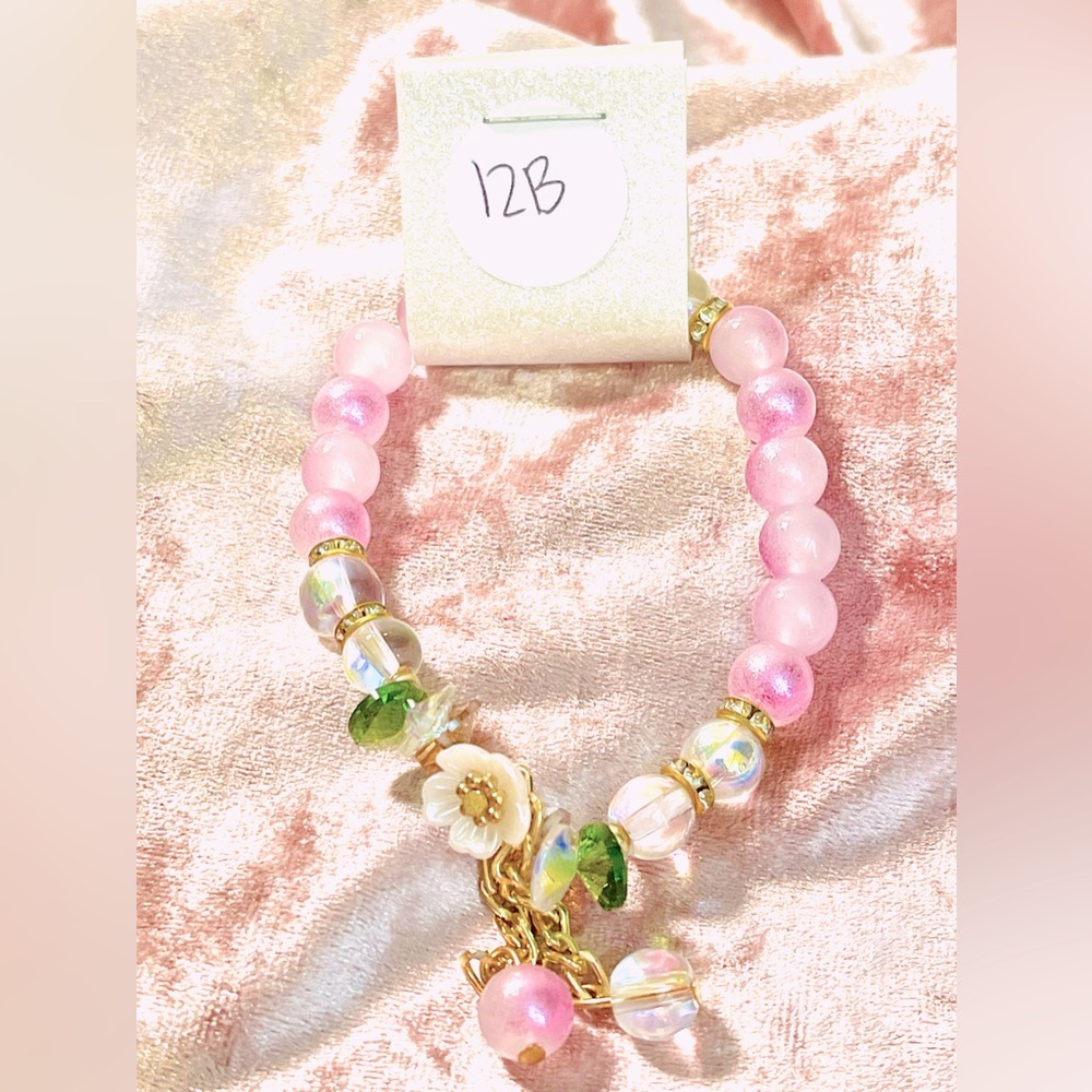 #12B Beaded Charm Bracelet